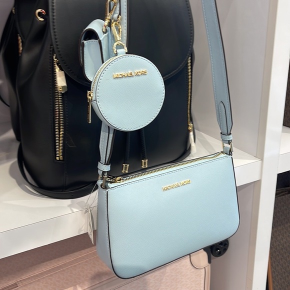 MICHAEL KORS JET SET TRAVEL SMALL SHOULDER CROSSBODY BAG WITH TECH ATTCH AIRPOD - Picture 16 of 16